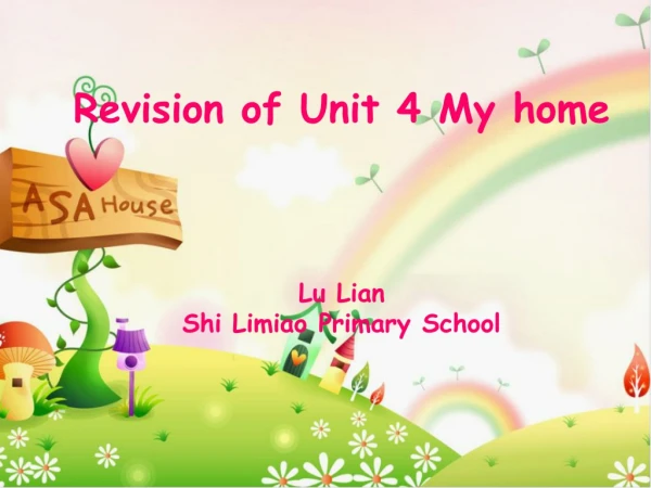 Revision of Unit 4 My home Lu Lian Shi Limiao Primary School
