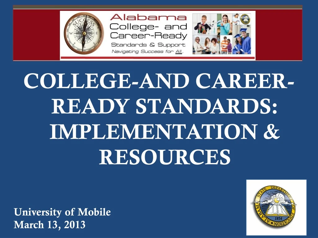 college and career ready standards implementation