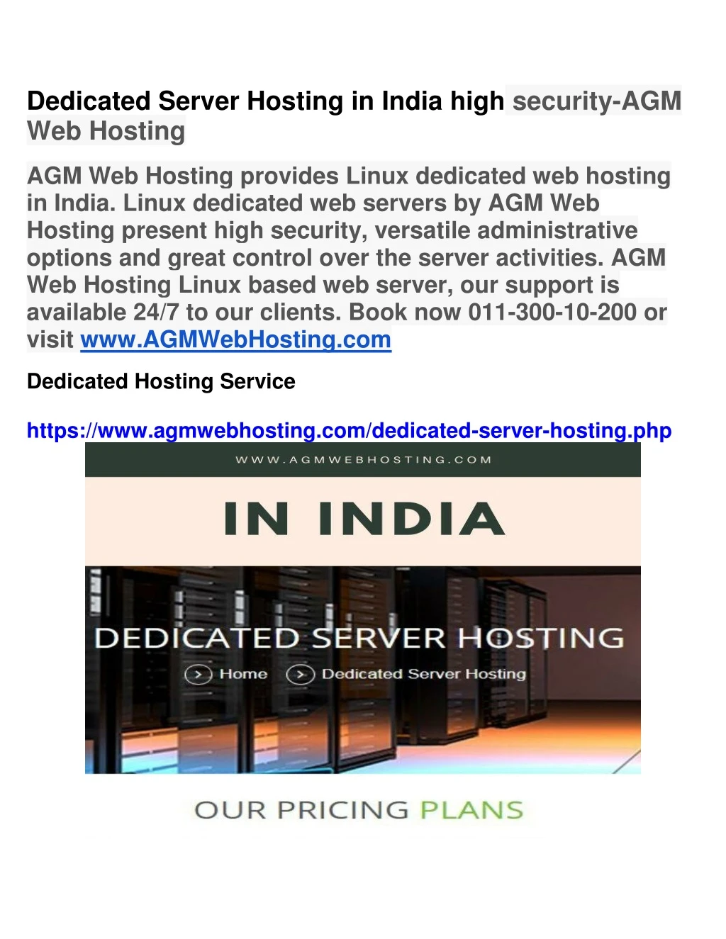 dedicated server hosting in india high security