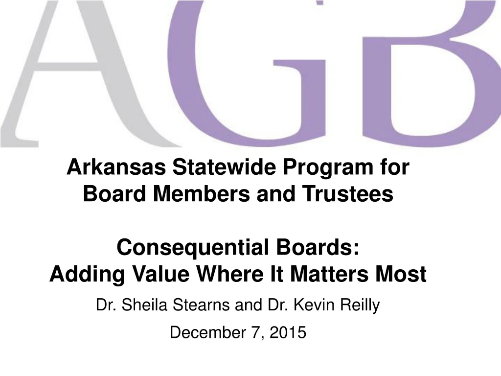 arkansas statewide program for board members