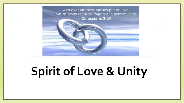 Spirit of Love &amp; Unity