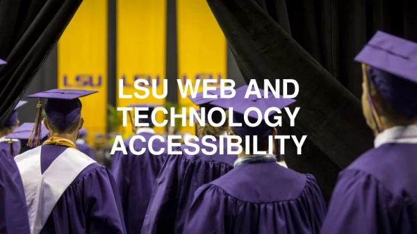 LSU WEB AND TECHNOLOGY ACCESSIBILITY