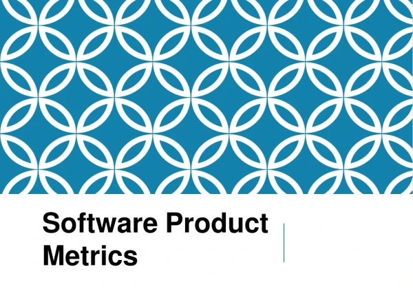 Software Product Metrics
