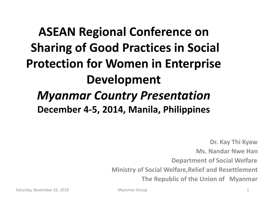 asean regional conference on sharing of good