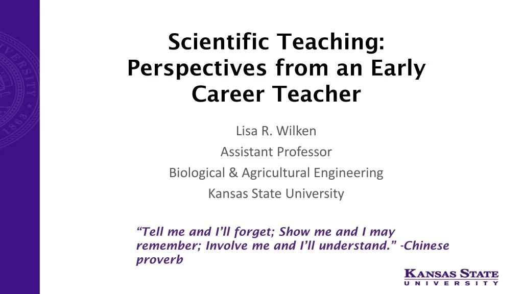 scientific teaching perspectives from an early career teacher