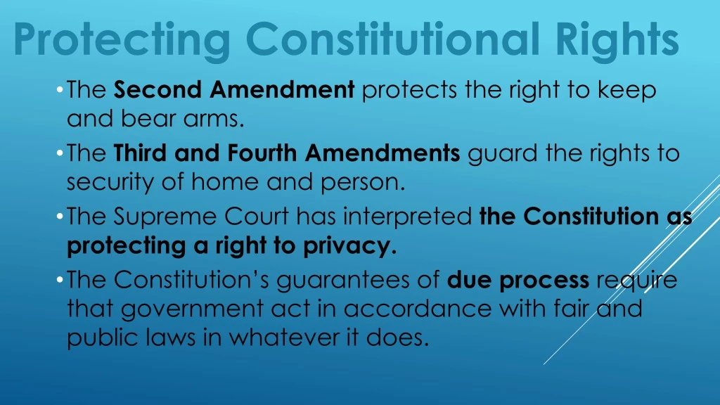 protecting constitutional rights