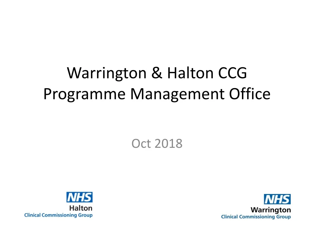 warrington halton ccg programme management office