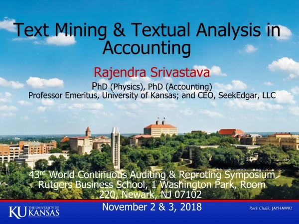 Text Mining &amp; Textual Analysis in Accounting