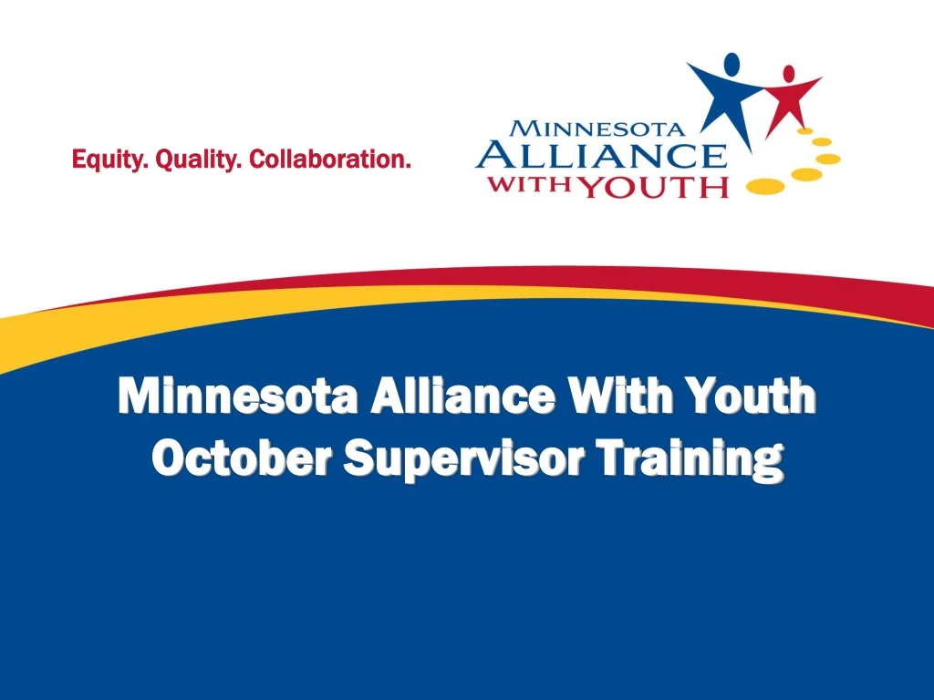 minnesota alliance with youth october supervisor training