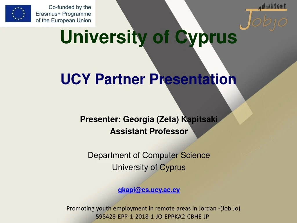 university of cyprus ucy partner presentation