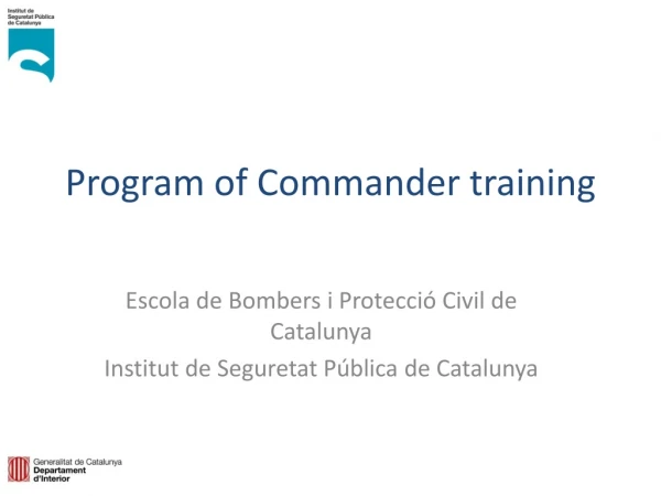 Program of Commander training