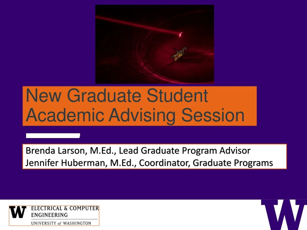 new graduate student academic advising session