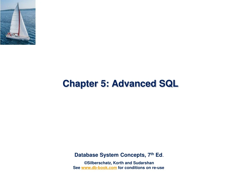 chapter 5 advanced sql