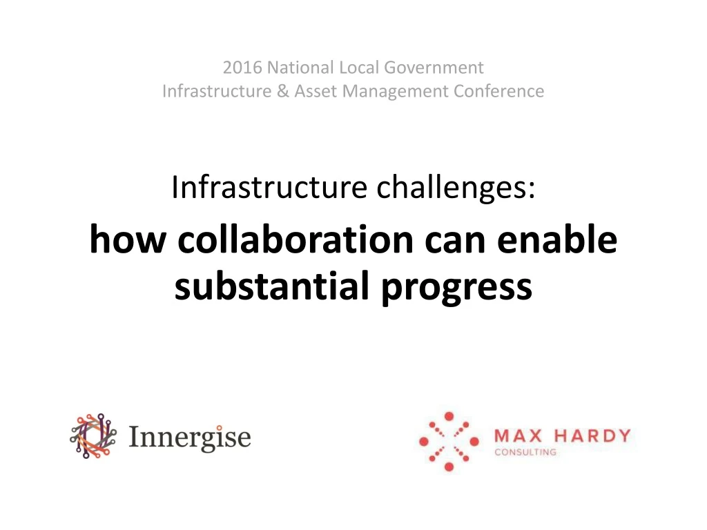 2016 national local government infrastructure asset management conference