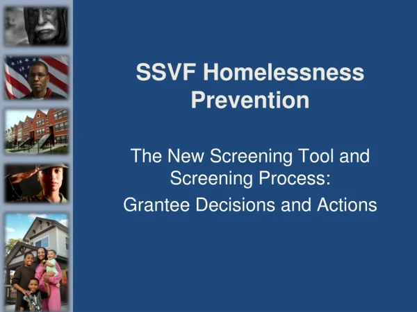 SSVF Homelessness Prevention