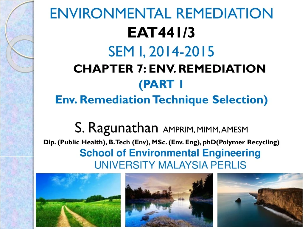 environmental remediation eat441 3 sem i 2014
