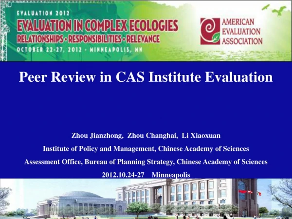 Peer Review in CAS Institute Evaluation