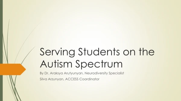 Serving Students on the Autism Spectrum