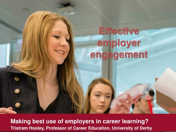 Making best use of employers in career learning?