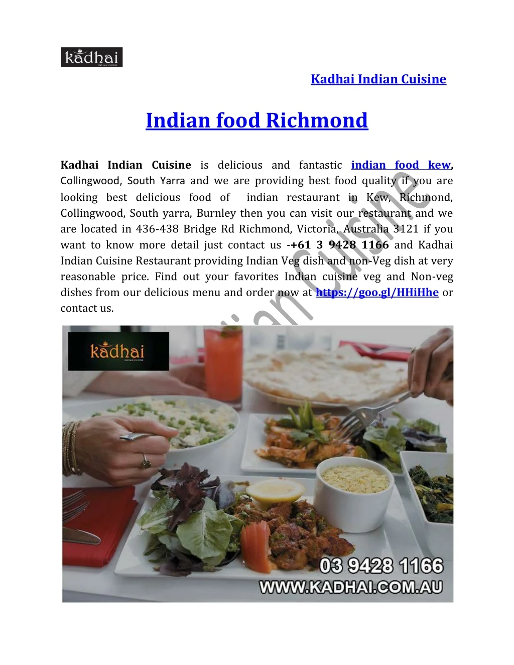 kadhai indian cuisine