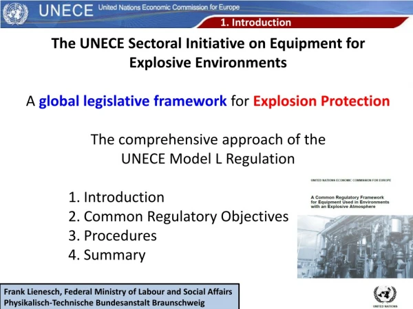 The UNECE Sectoral Initiative on Equipment for Explosive Environments