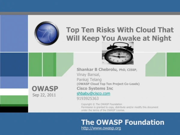Top Ten Risks With Cloud That Will Keep You Awake at Night