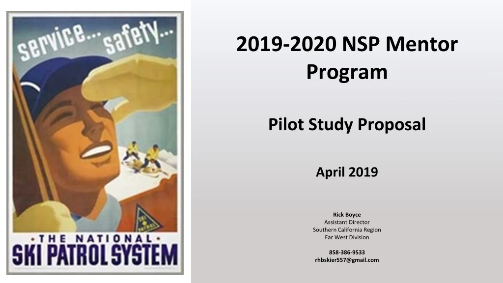 2019 2020 nsp mentor program pilot study proposal