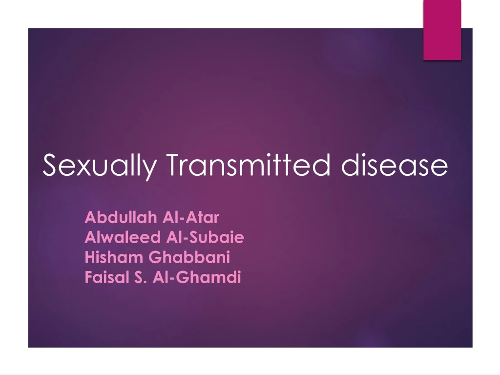 sexually transmitted disease