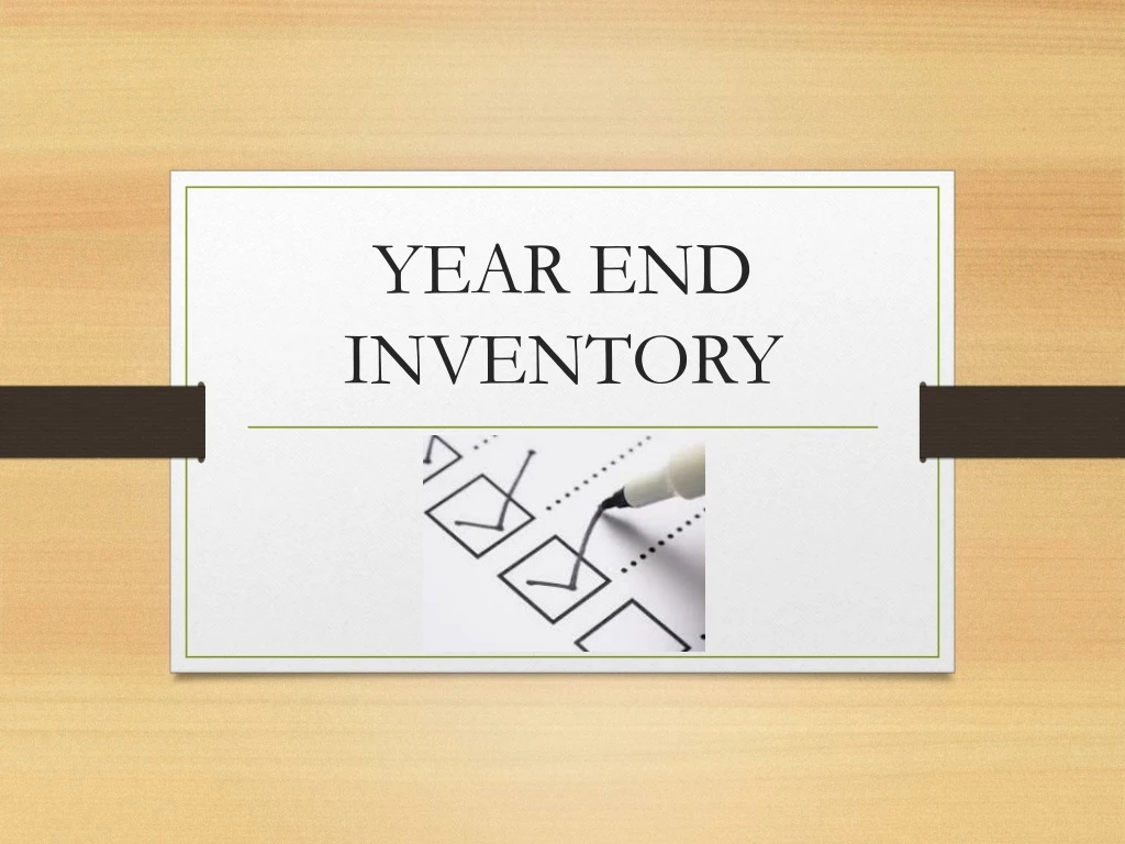 year end inventory