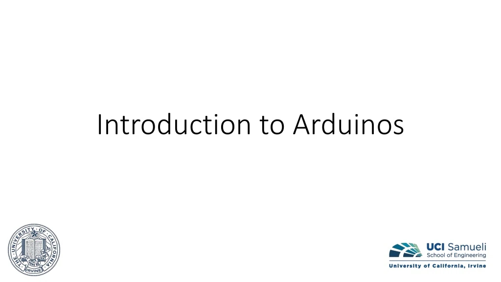 introduction to arduinos