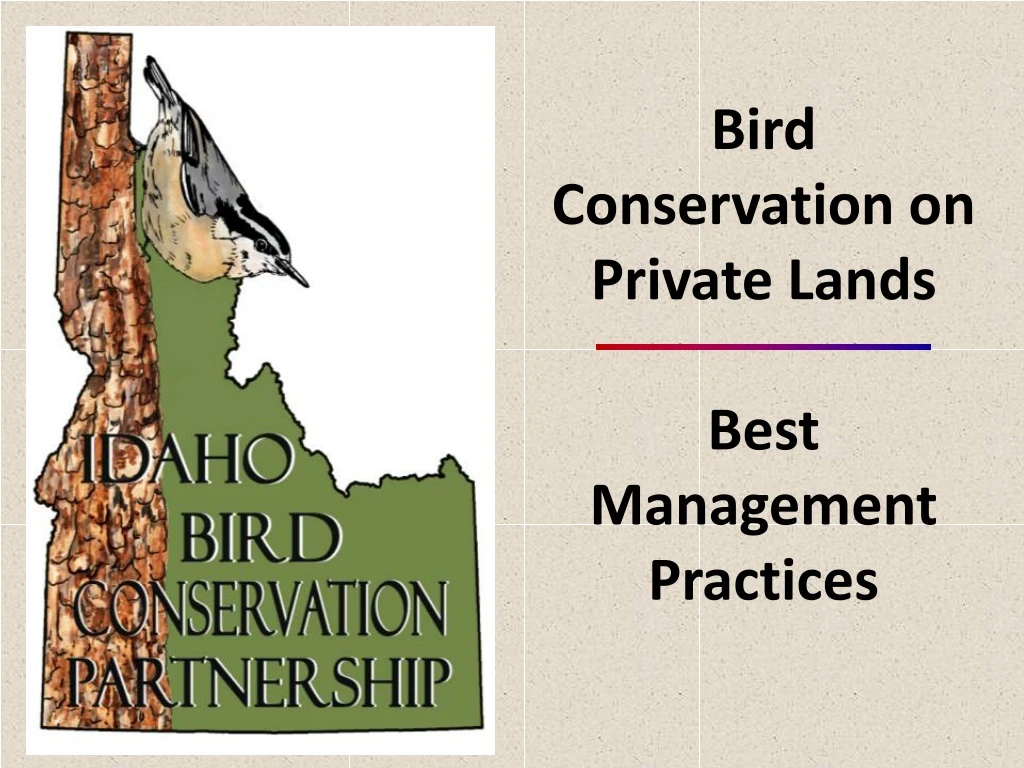 bird conservation on private lands best