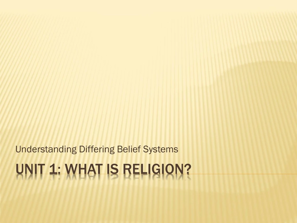 understanding differing belief systems