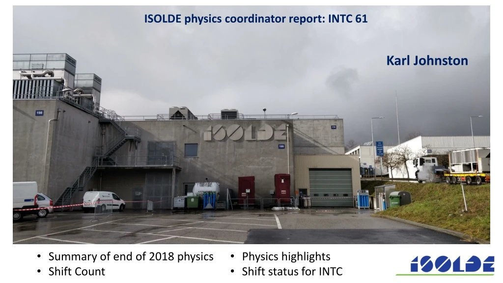 isolde physics coordinator report intc 61