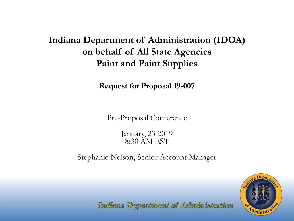 indiana department of administration idoa