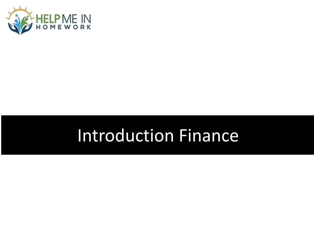 introduction finance
