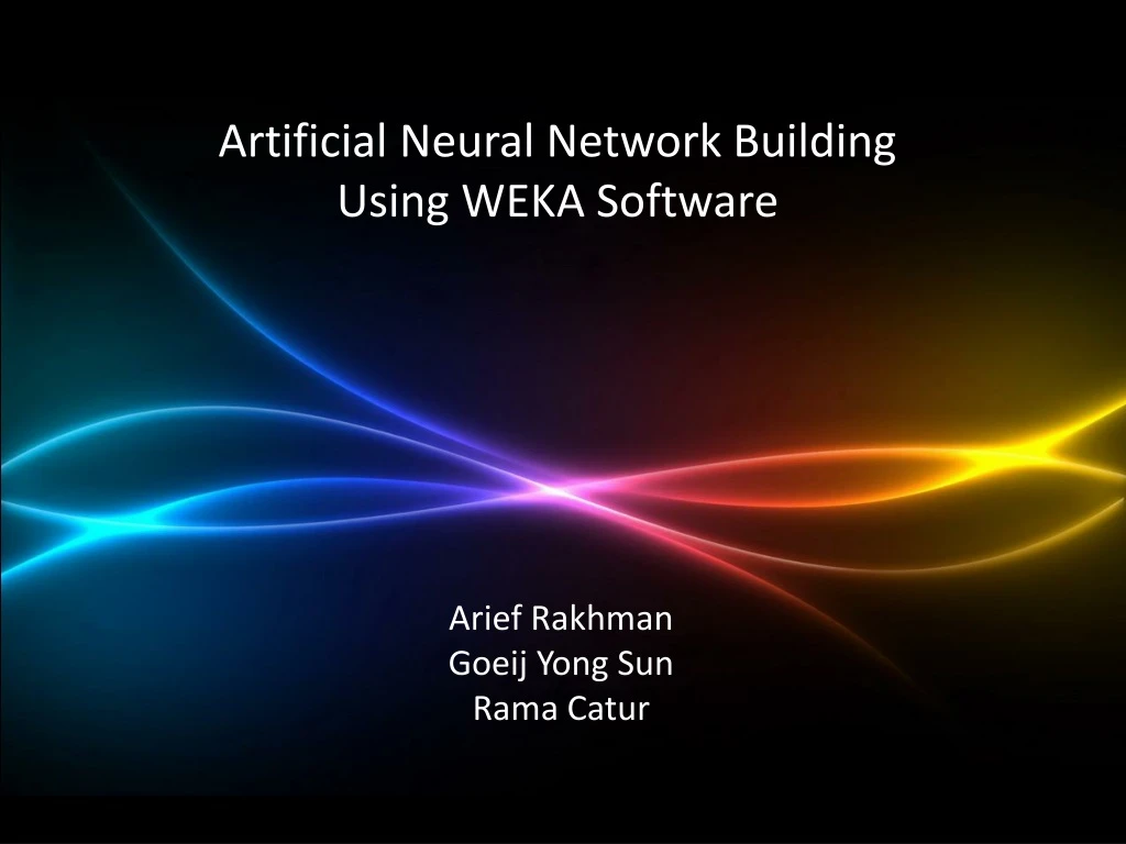 artificial neural network building using weka software