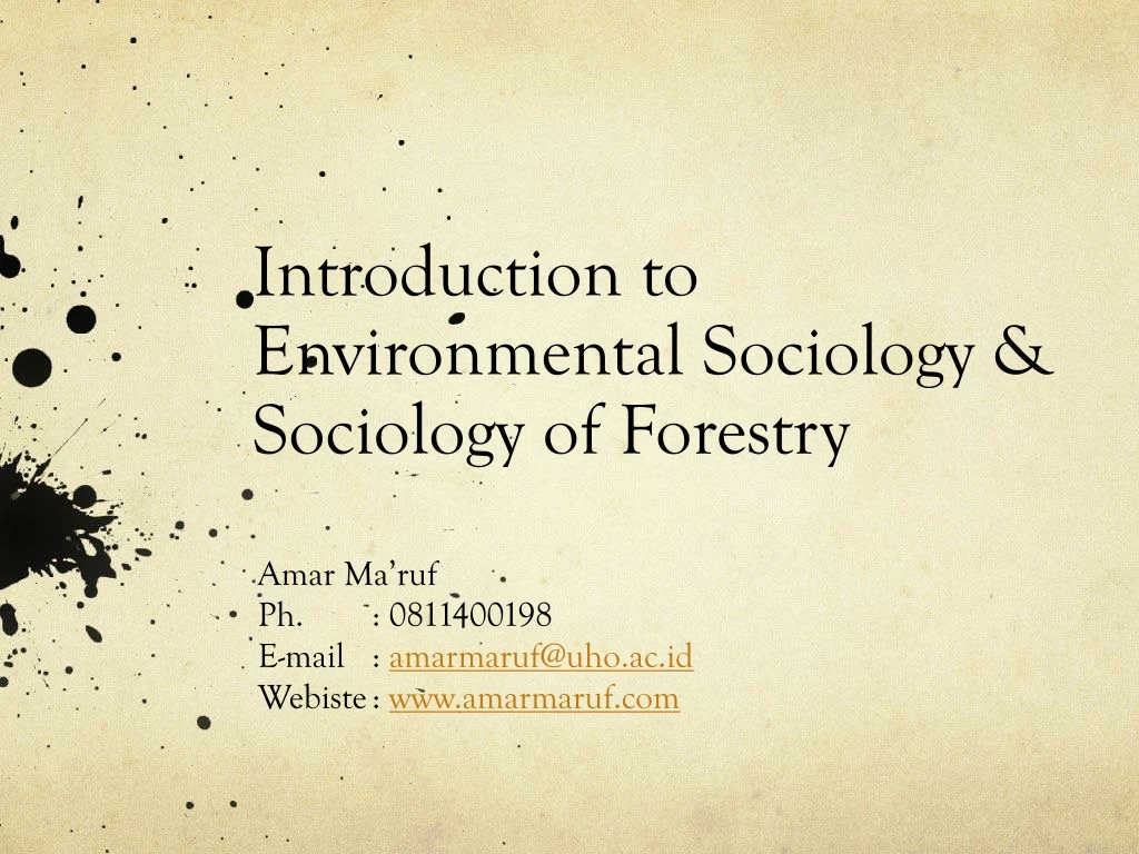 introduction to environmental sociology sociology of forestry