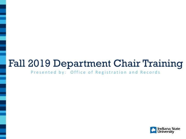 Fall 2019 Department Chair Training