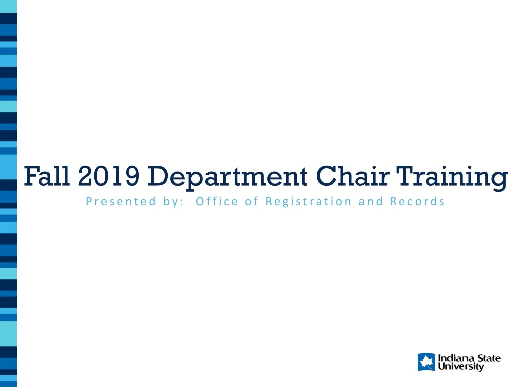 fall 2019 department chair training