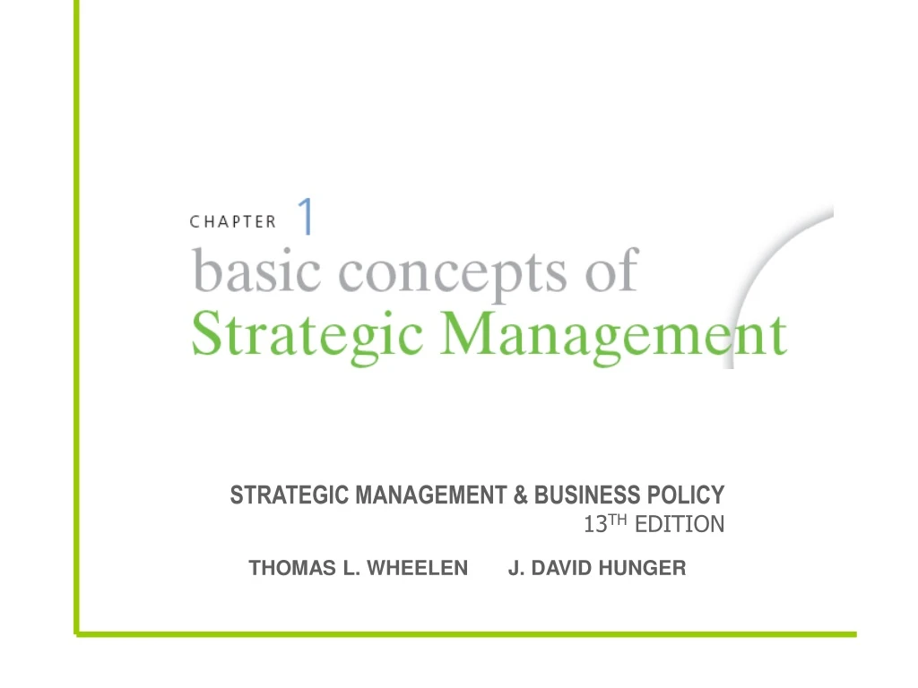 strategic management business policy 13 th edition