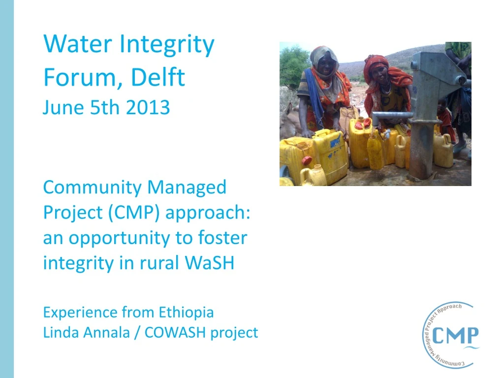 water integrity forum delft june 5 th 2013