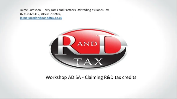 R&amp;D Tax Relief