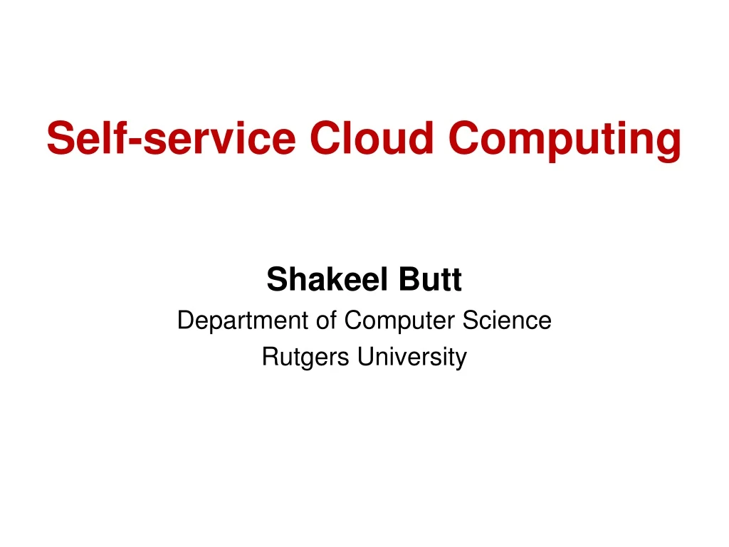 self service cloud computing