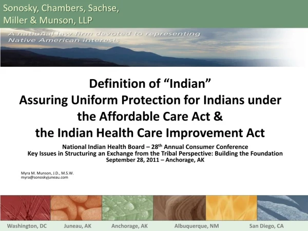 National Indian Health Board – 28 th Annual Consumer Conference