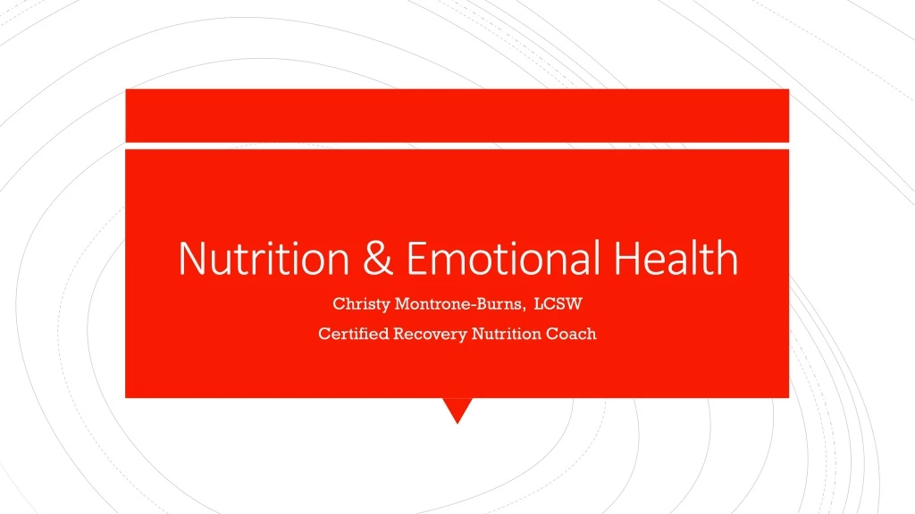 nutrition emotional health