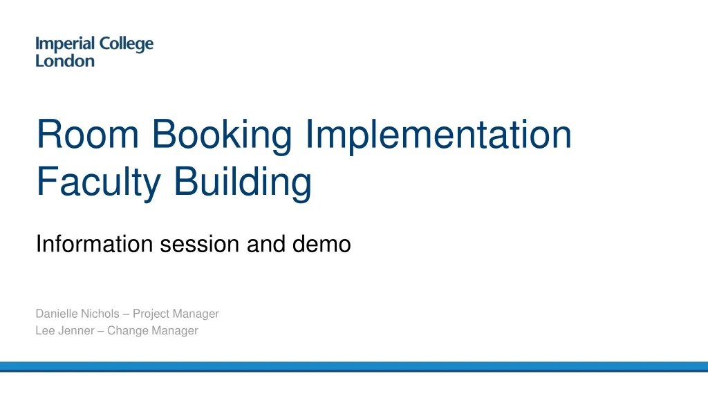 room booking implementation faculty building