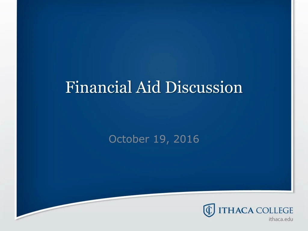 financial aid discussion