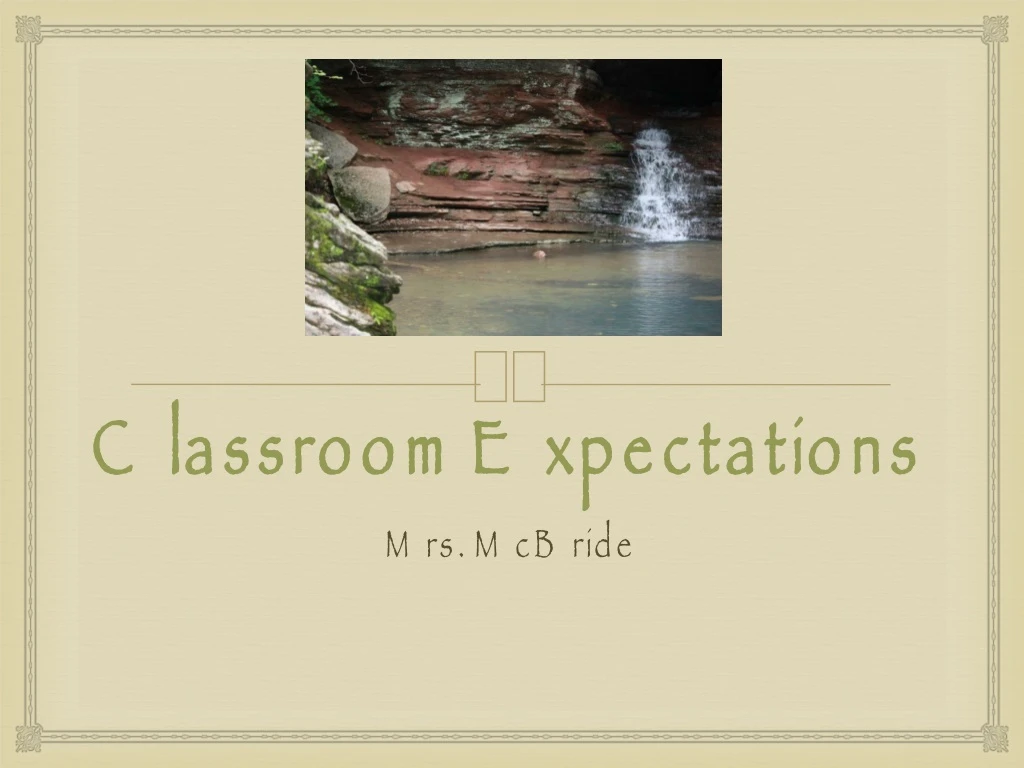 classroom expectations