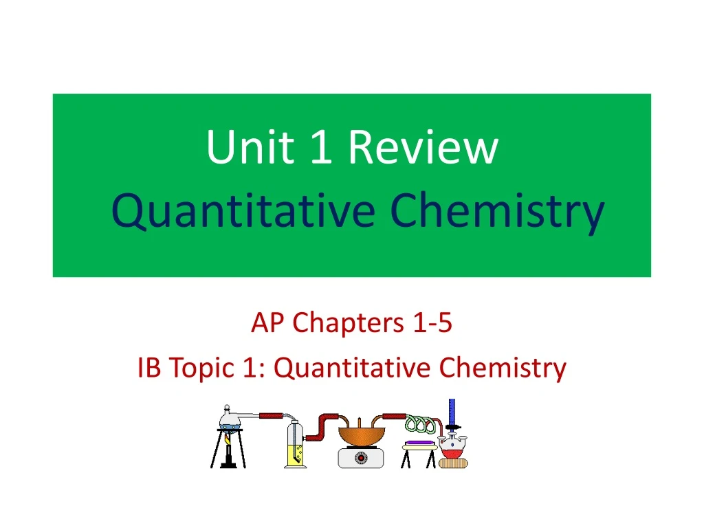 unit 1 review quantitative chemistry