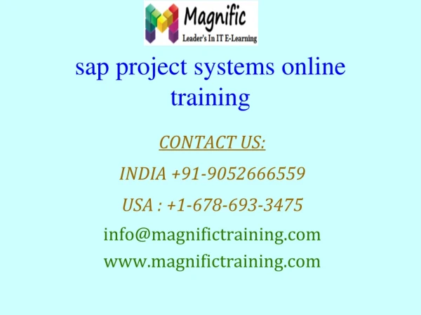 sap project systems online training